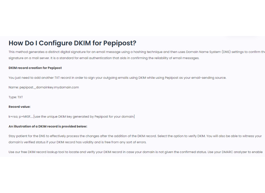 Generate DKIM for Pepipost